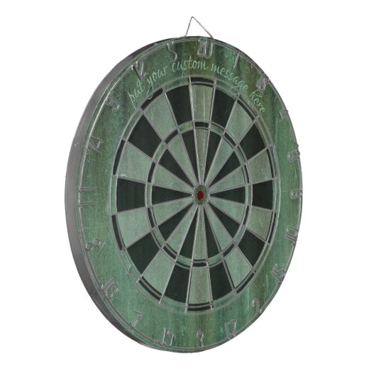 Verdigris Weathered Bronze Look Dartscheibe (Vorderseite Links)
