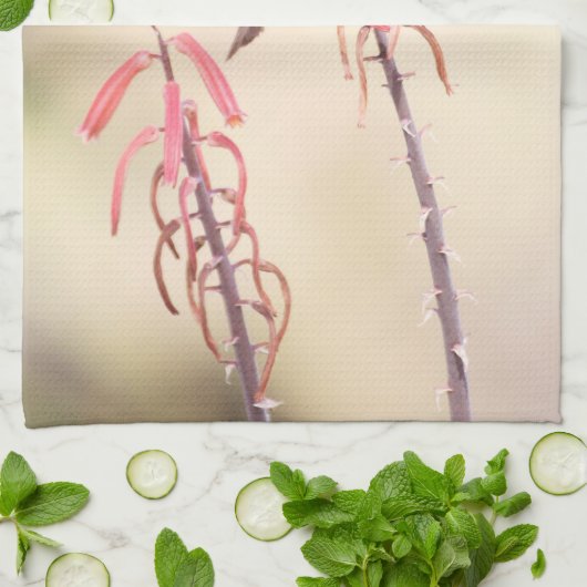 Verdin auf Penstemon Handtuch (Gefaltet)