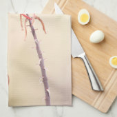 Verdin auf Penstemon Handtuch (Viertel Falte)