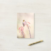 Verdin auf Penstemon Post-it Klebezettel (Auf Schreibtisch)