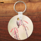 Verdin auf Penstemon Schlüsselanhänger (Vorderseite)