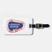 Verdon Gorge France Rock Klettersteig Carabiner Gepäckanhänger (Vorderseite horizontal)
