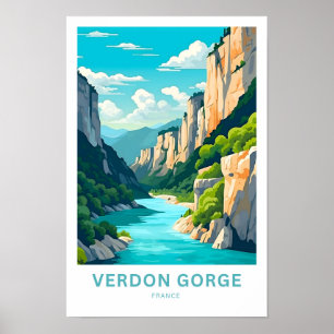 Verdon Gorge France Travel Print Poster