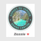Verdon Gorge - les Gorges du Verdon - Tour Aufkleber (Blatt)
