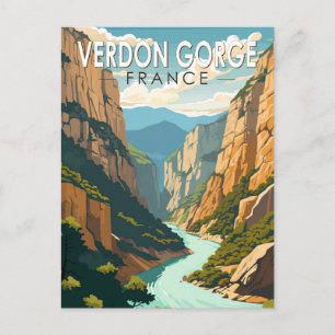 Verdon-Schlucht Frankreich Reise Kunst Vintage Postkarte