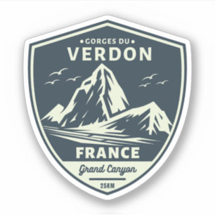 Verdon-Schlucht - les Gorges du Verdon Reise Motor Aufkleber