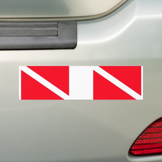Verdoppeln Tauchen-Flagge Autoaufkleber (Auf Auto)