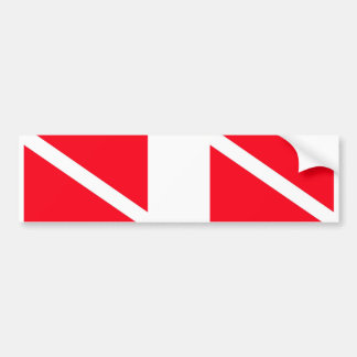 Verdoppeln Tauchen-Flagge Autoaufkleber