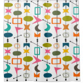 Verdoppelte moderne Skewers Mitte des 20. Jahrhund Duschvorhang (Vorderseite)