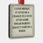 Verdopplung; icate Brücke Silbernes Ornament (Rechts)