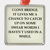 Verdopplung; icate Brücke Silbernes Ornament (Vorne)