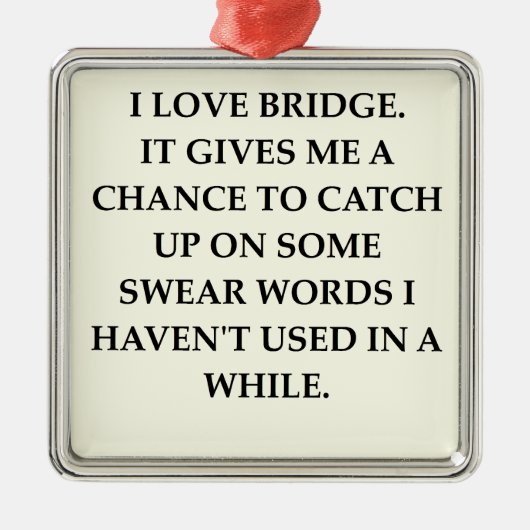 Verdopplung; icate Brücke Silbernes Ornament (Vorne)