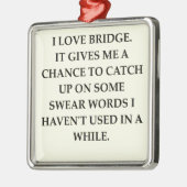 Verdopplung; icate Brücke Silbernes Ornament (Links)