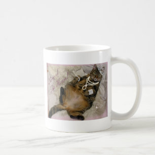 VERDORBENE PRINZESSIN CAT LAYING ON BACK KAFFEETASSE