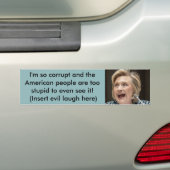 Verdorbener Hillary-Autoaufkleber Autoaufkleber (Auf Auto)