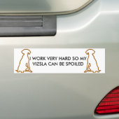Verdorbenes Vizsla Autoaufkleber (Auf Auto)