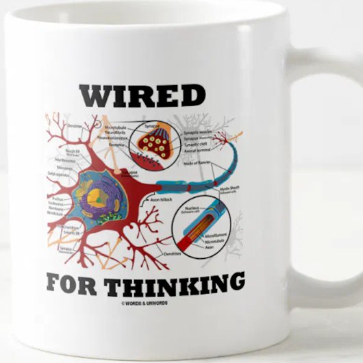 Verdrahtet für das Denken (Neuron-Synapse) Kaffeetasse