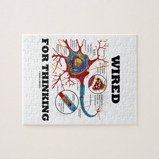 Verdrahtet für das Denken (Neuron-Synapse) Puzzle (Horizontal)