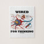 Verdrahtet für das Denken (Neuron-Synapse) Puzzle<br><div class="desc">Lassen Sie andere ein Doppeltnehmen mit einer Dosis der wry neurologischen Haltung mit irgendwelchen Geschenken tun,  die ein Neuron/eine Synapse zusammen mit dem Sprichwort kennzeichnen ",  das für das Denken" verdrahtet wird.  Denkwürdige Wissenschafts-Spaßgeschenke für irgendeinen Denker,  Philosophen,  Biologen,  Anatomen,  Psychologen,  Wissenschaftler,  etc.!</div>