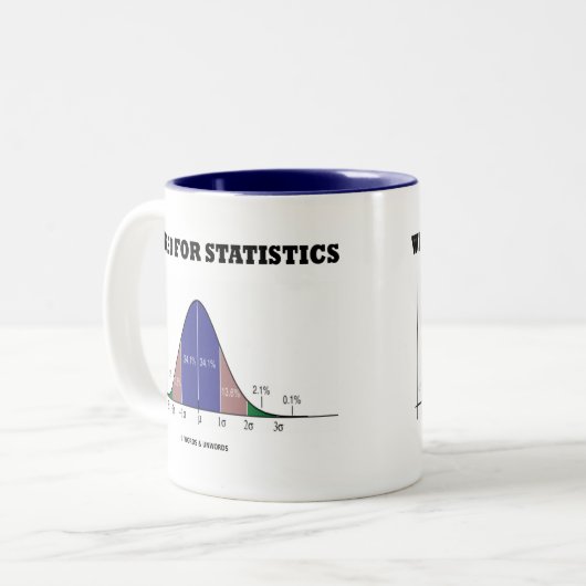 Verdrahtet für Statistiken Zweifarbige Tasse (Vorderseite Links)