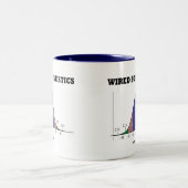 Verdrahtet für Statistiken Zweifarbige Tasse (Mittel)