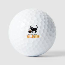 verdrahtete Katze mit einem Hexenhut an Halloween