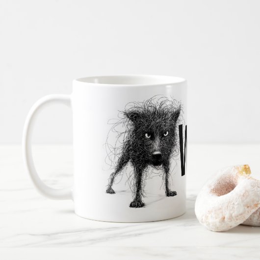 Verdrahteter Hund Kaffeetasse (Mit Donut)