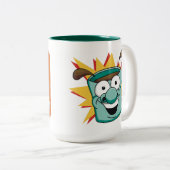 Verdrahteter Kaffee 1 Zweifarbige Tasse (VorderseiteRechts)