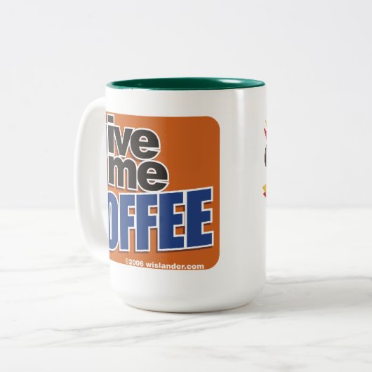 Verdrahteter Kaffee 1 Zweifarbige Tasse (Vorderseite Links)