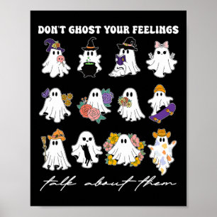 Verdränge nicht deine Gefühle Halloween Psychische Poster