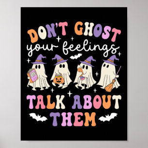 Verdränge nicht deine Gefühle Halloween Schulberat Poster
