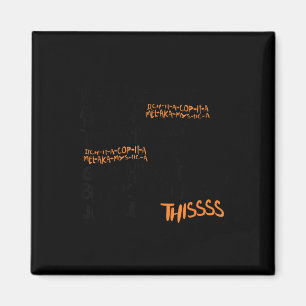 Verdrehe die Knochen schwarzes Katze Halloween-Kos Magnet