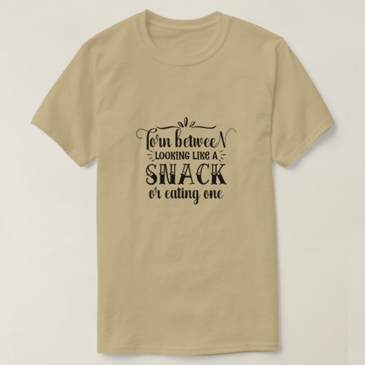 Verdrehen Sie sich zwischen einem Imbiss oder eine T-Shirt (Design vorne)