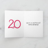 Verdreht bei 20ty Card Karte (Innenseite)