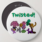 Verdreht! - Der Knopf für Ballon Twisters! Button (Vorne & Hinten)