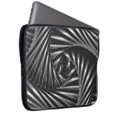 Verdreht - schwarzer Stahl Laptopschutzhülle (Vorne Rechts)