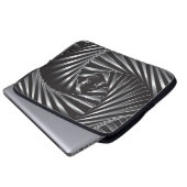 Verdreht - schwarzer Stahl Laptopschutzhülle (Vorne Knopf)