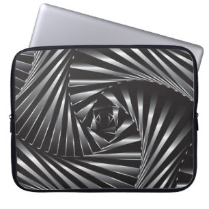 Verdreht - schwarzer Stahl Laptopschutzhülle