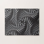 Verdreht - schwarzer Stahl Puzzle (Horizontal)