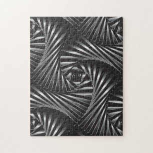 Verdreht - schwarzer Stahl Puzzle