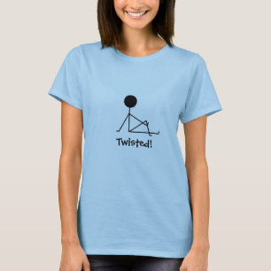 Verdreht! Yogazahl in einer Drehungs-Pose T-Shirt