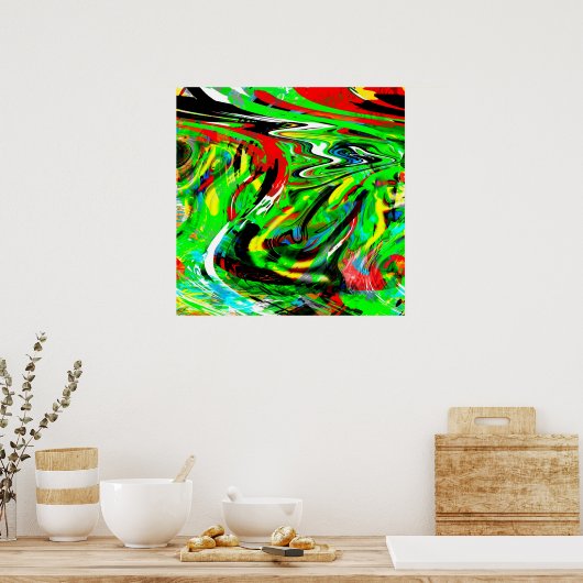 Verdrehte Abstraktion Poster (Küche)