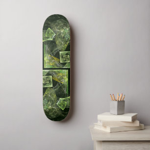 Verdrehte Balance Fraktale Geometrie Licht Abstrak Skateboard