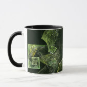 Verdrehte Balance Fraktale Geometrie Licht Abstrak Tasse (Links)