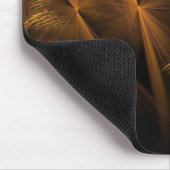 Verdrehte Bronzeschnur über schwarzer Grafik Mousepad (Ecke)