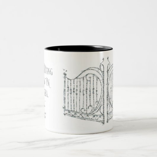 Verdrehte Palast-Tasse mit Zitat Zweifarbige Tasse (Mittel)