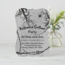 Verdrehte Reben und Spinne Halloween-Einladung
