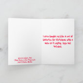 Verdrehte Sankt-Karten-… Spielwaren nicht Feiertagskarte (Innenseite)