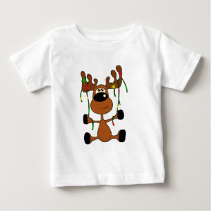 Verdrehte Weihnachtselche Baby T-shirt