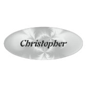 Verdrehte weiße Perle Namenschild (Vorderseite)